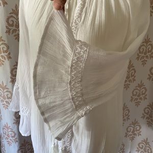 Spense white peasant Boho top M